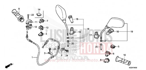 COMMUTATEUR/CABLE/MIROIR SH150G de 2016